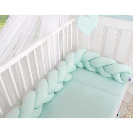 Punutud voodipehmendus 180 cm- mint