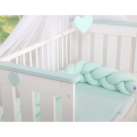 Punutud voodipehmendus 180 cm- mint