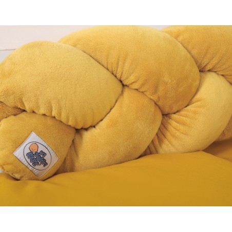 Punutud voodipehmendus minky 180cm- meekollane
