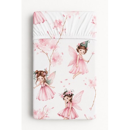 Kummiga voodiline puuvillast 120x60cm - Blossom Fairies