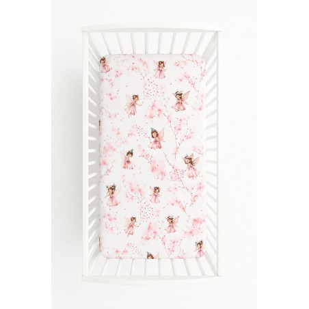 Kummiga voodiline puuvillast 120x60cm - Blossom Fairies