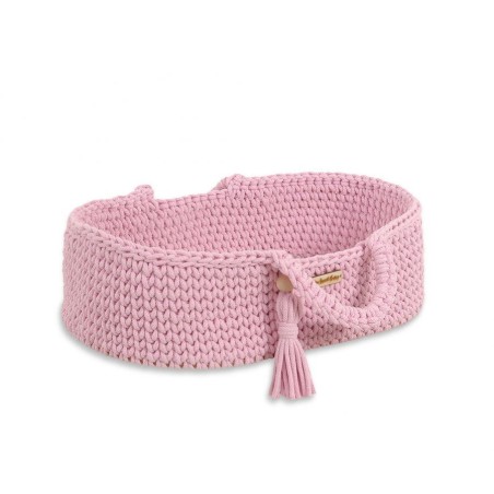 Nukkudele Moosese korv BOHO puuvill - roosa