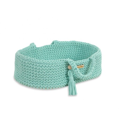 Nukkudele Moosese korv BOHO puuvill - piparmünt