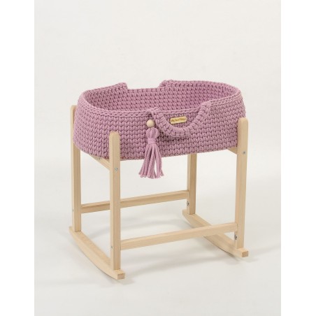 Nuku häll moosese korv BOHO puuvillane - lavendel