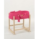 Nuku häll moosese korv BOHO puuvillane - fuksia