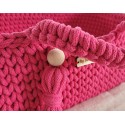 Nuku häll moosese korv BOHO puuvillane - fuksia