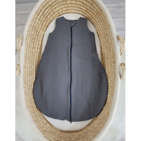 Muslin beebi magamiskott 0-6 kuud S suveks TOG 1.0 - antratsiit