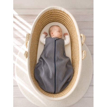 Muslin beebi magamiskott 0-6 kuud S suveks TOG 1.0 - antratsiit