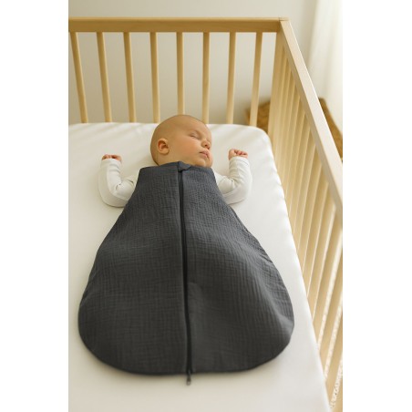 Muslin beebi magamiskott 6-12 kuud M suveks TOG 1.0 - antratsiit