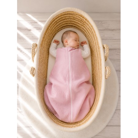 Muslin beebi magamiskott 6-12 kuud M suveks TOG 1.0 - pastelne roosa