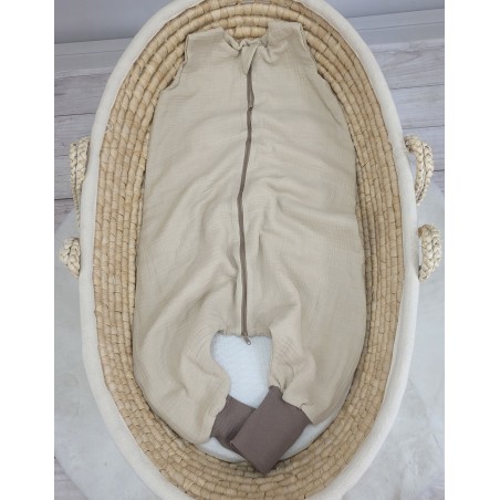 Muslin beebi magamiskott jalgadega L 9-24 kuud suveks TOG 1.0 - kreem