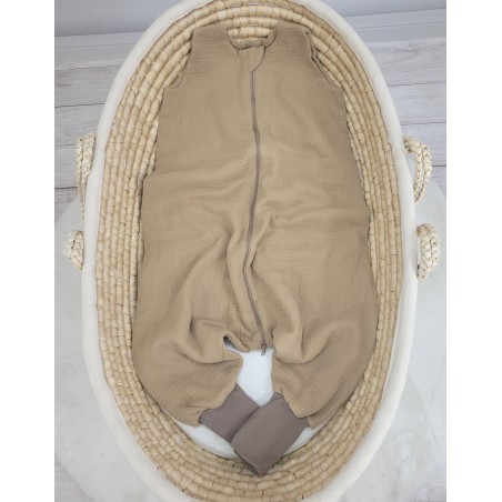 Muslin beebi magamiskott jalgadega L 9-24 kuud suveks TOG 1.0 - kaamel