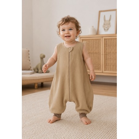 Muslin beebi magamiskott jalgadega L 9-24 kuud suveks TOG 1.0 - kaamel