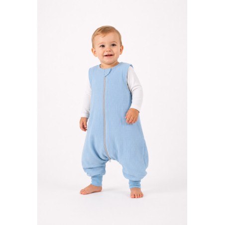 Muslin beebi magamiskott jalgadega L 9-24 kuud suveks TOG 1.0 - sinine