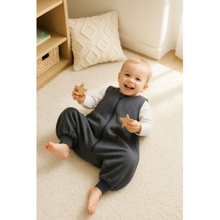 Muslin beebi magamiskott jalgadega XL 2-4 aastat suveks TOG 1.0 - antratsiit
