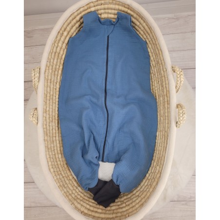 Muslin beebi magamiskott jalgadega XL 2-4 aastat suveks TOG 1.0 - pastelne sinine
