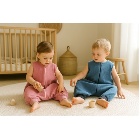 Muslin beebi magamiskott jalgadega XL 2-4 aastat suveks TOG 1.0 - retroroosa