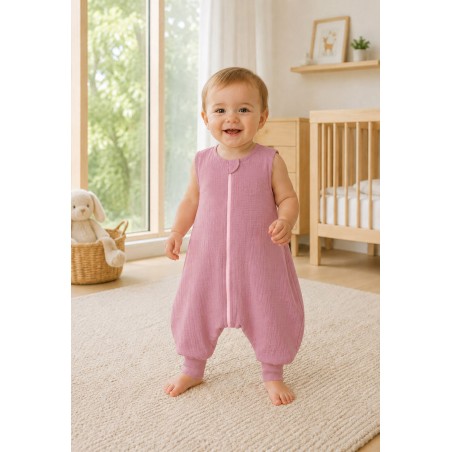 Muslin beebi magamiskott jalgadega XL 2-4 aastat suveks TOG 1.0 - retroroosa