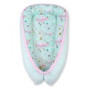 Beebipesa kahepoolne Premium Cocoon väikelastele - moons mint