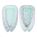 Beebipesa kahepoolne Premium Cocoon väikelastele - moons mint