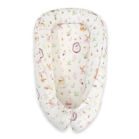 Beebipesa kahepoolne Premium Cocoon väikelastele - metsapehmus