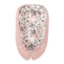 Beebipesa kahepoolne Premium Cocoon väikelastele - seepiaroosid/pastellroosa