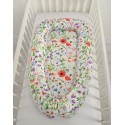 Beebipesa kahepoolne Premium Cocoon väikelastele BOBONO - meadow