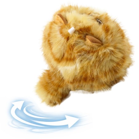 Plush Kitten koos Wiggle Tail Squeaking Sounds võtmehoidja 9 cm