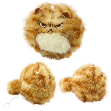 Plush Kitten koos Wiggle Tail Squeaking Sounds võtmehoidja 9 cm