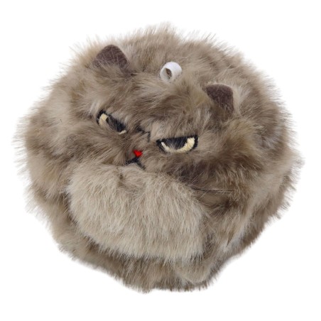 Plush Brown Kitten koos Wiggle Tail Squeaking Sounds võtmehoidja 9 cm