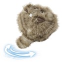 Plush Brown Kitten koos Wiggle Tail Squeaking Sounds võtmehoidja 9 cm