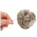Plush Brown Kitten koos Wiggle Tail Squeaking Sounds võtmehoidja 9 cm