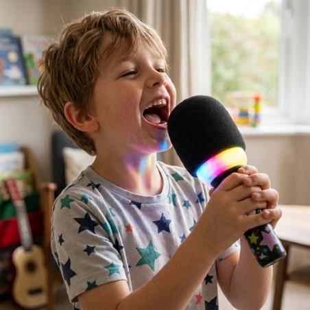 Juhtmeta karaokemikrofon koos kõlariga must BT