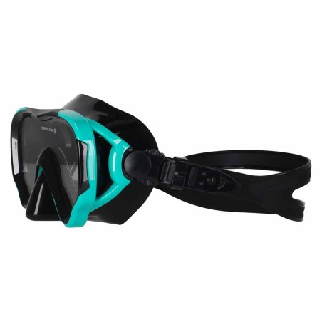 Snorgeldamismask, prillid, snorkel, sinine ja must komplekt