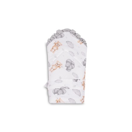 Koonusmähis MUSLIIN TEDDY GRAY 75x75