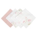 MUSLIIN BEEBILAPID 30x35 PAKEND 4 TK LILLED ROOSA