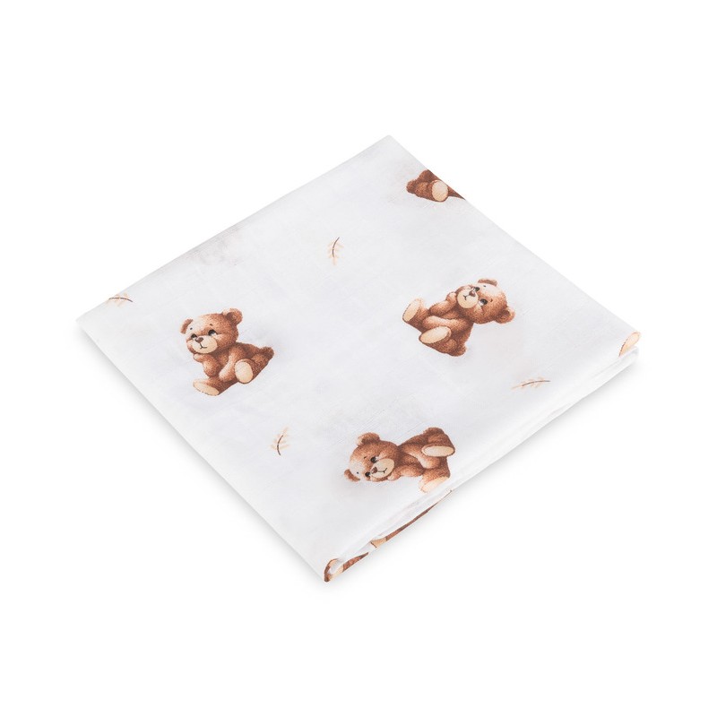 BEEBILAPP MÄHE MUSLIIN 70X80 TEDDY BEEŽ