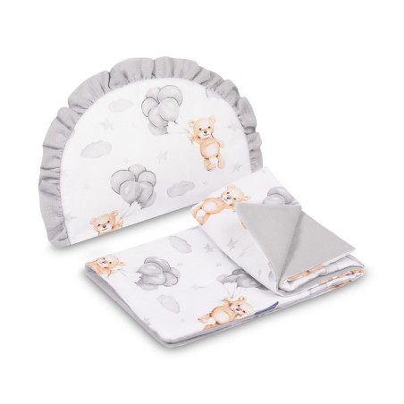 KÄRUKOMPLEKT MUSLIN TEDDY GRAY