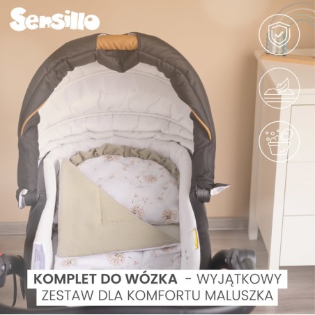 KÄRUKOMPLEKT MUSLIN TEDDY GRAY