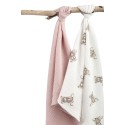 BEEBILAPID MÄHE MUSLIIN 60X75 2-PAKK TEDDY ROOSA