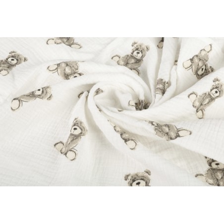 BEEBILAPID MÄHE MUSLIIN 60X75 2-PAKK TEDDY BEEŽ