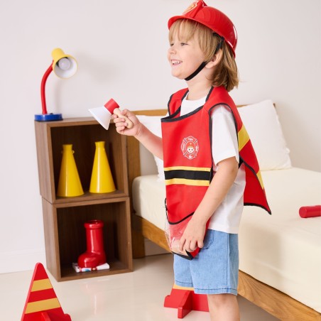 Little Firefighter Set Vest + Puidust tarvikud 8 tk.