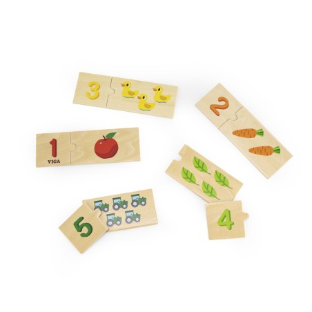 Puidust pusle komplekt, mis sobib numbritega Montessori pusle