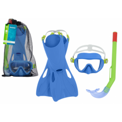 Snorgeldamise komplekt Sinine mask, uimed, toru...