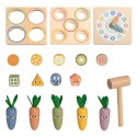 TOOKY TOY Puidust vedru hariduskuubik 5-in-1