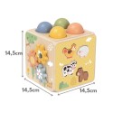 TOOKY TOY Puidust vedru hariduskuubik 5-in-1