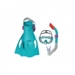 Snorgeldamise komplekt Mask, snorkel, uimed...