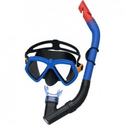Sukeldumiskomplekti mask toru sinisega