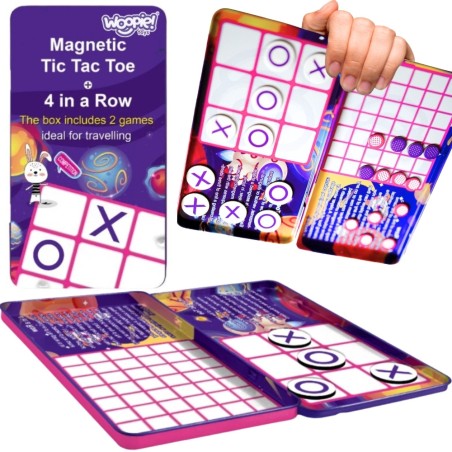  IQ magnetiline strateegiamäng 2in1 Tic-Tac-Toe + 4 in a Line MINI mäng