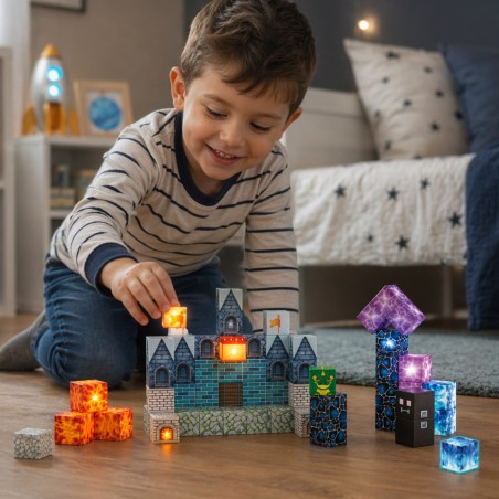 Magnetic Building Blocks Pixel Castle 64 tk.